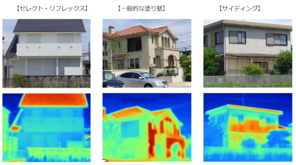 遮熱性に優れた外壁塗料材「セレクト・リフレックス」