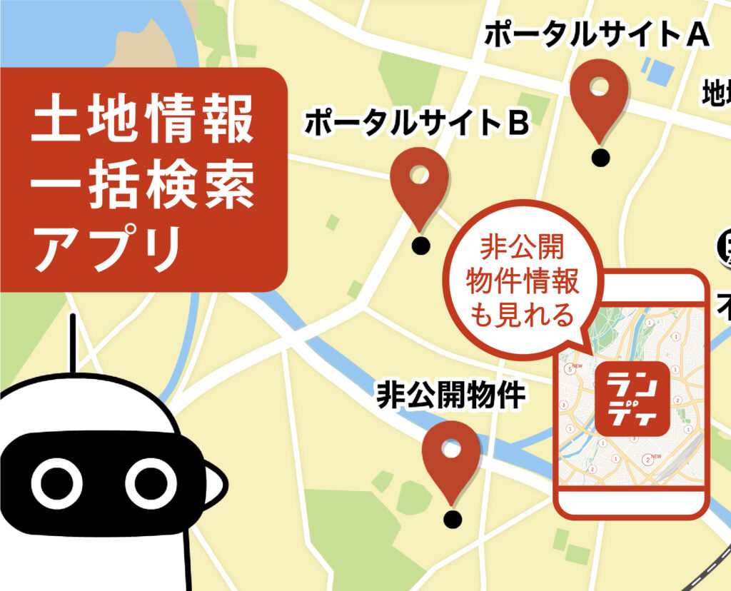 土地が一括検索できる!未公開物件も見られる!~ランディ~
