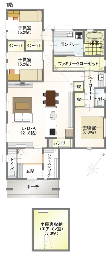 36坪 / 平屋 / Work No.230425