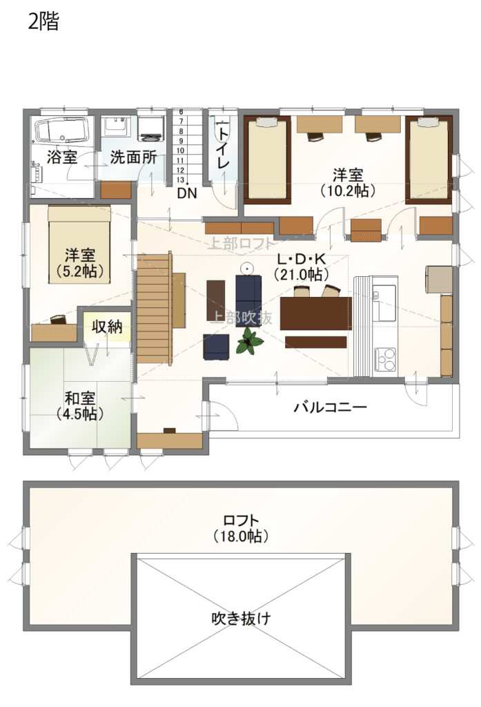 56坪 / 2階建て / Work No.050901